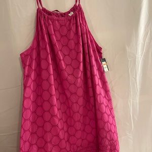 Crown and Ivy 3x hot pink summer dress NWT